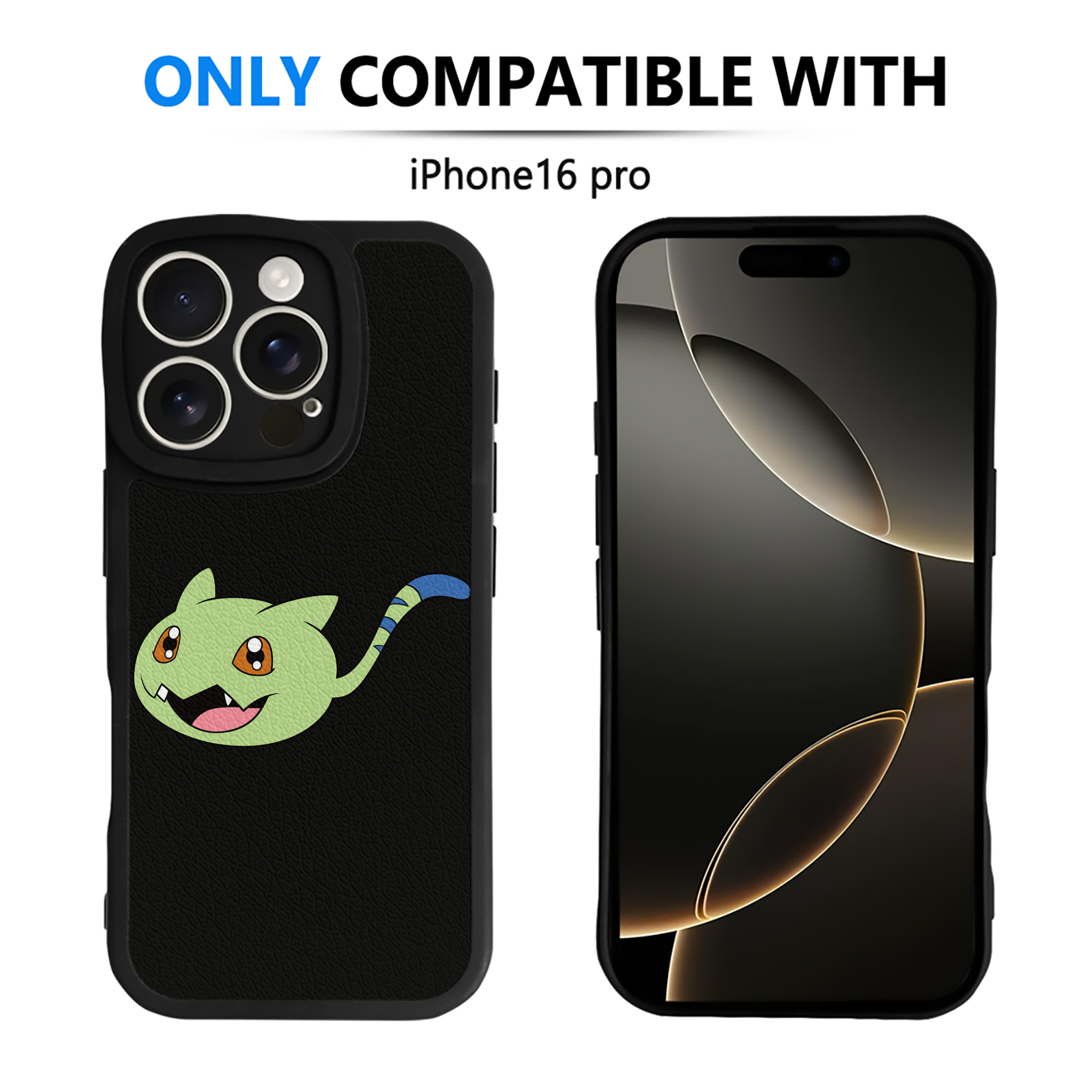 （画像用） Digimon デジタルモンスター/デジモン 【iPhone 16シリーズ対応】シリコンスマホケース（レザー調） 材質：シリコン